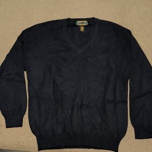 Alexander Julian Classic Black V-Neck Sweater